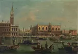 Giuseppe Chittò-Barucchi, Venezia: il Palazzo Ducale e Piazza San Marco, oil on canvas