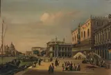 Giuseppe Chittò-Barucchi, Venezia: la Riva degli Schiavoni, oil on canvas