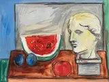 Achille Funi, Natura morta con statua