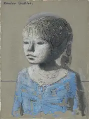 Bambina by Xavier Bueno, oil and mixed media on canvas, offered Dec 2012