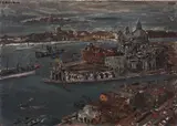 Guido Cadorin, Dal Campanile di San Marco, 1936, oil on canvas