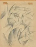 Gino Severini, Studio per «Mare = Ballerina», 1913, pencil on paper