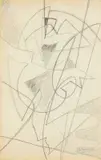 Gino Severini, Danseuse, 1952, pencil on paper