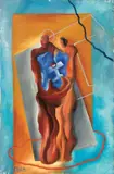 Fillìa, Figure e spazio, oil on canvas