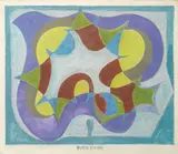 Giacomo Balla, Specchio d'acqua, 1918, tempera on paper applicata on canvas