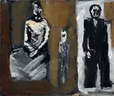 Personaggi by Mario Sironi, 1943, oil on card applicato on canvas, offered Dec 2012