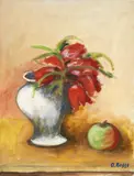 Tulipani con mela by Ottone Rosai, 1952, oil on canvas, offered Dec 2012