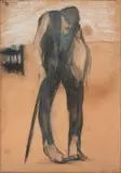 Lorenzo Viani, Mendico (Mendicante), 1914, pastel on cardboard