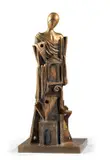 Giorgio de Chirico, Il Grande Metafisico, scultura in bronze lucidato