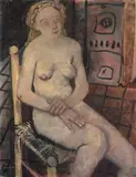 Felice Casorati, Nudo («Modella bionda» o «Nudo di donna seduta»)