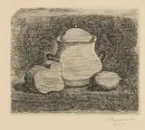 Giorgio Morandi, Natura morta con zuccheriera, limone e pane