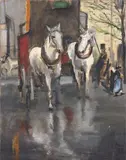 Cavalli bianchi by Filippo de Pisis, 1928, oil on canvas, offered Dec 2012