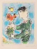 Marc Chagall, L'Aurore, 1983, lithograph a colori