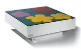 Andy Warhol, Tavolo Flowers, tavolino con screenprint a colori