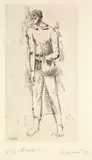 Carlo Carrà, Il viandante, 1924, etching on rame