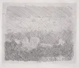 Giorgio Morandi, Paesaggio (Pianura di Bologna), 1929, etching on zinco