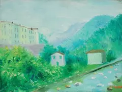 La casa di Domenico by Umberto Lilloni, 1966, oil on canvas, offered Dec 2012