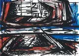Vinicio Berti, Composizione, 1974, tempera on paper applicata on cardboard