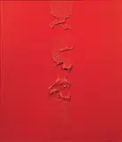Andrea Gabbriellini, Frantumazione rossa, 1993, mixed media and acrylic on canvas