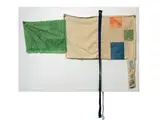 Robert Rauschenberg, Senza titolo, 1974, mixed media on stoffa applicata on faesite