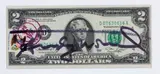 Andy Warhol, Two dollars Jefferson, 1976, mixed media on banconota
