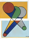 Mario Nuti, Astratto, 1950, oil on canvas