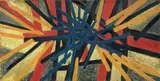 Mario Nuti, Convergenze, 1954, oil on faesite