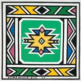 Senza titolo by Esther Mahlangu, 2009, oil on canvas, offered Dec 2012