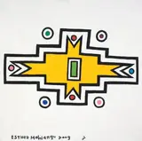 Senza titolo by Esther Mahlangu, 2009, oil on canvas, offered Dec 2012