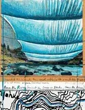 Over the River (Project for State of Idaho, Payette River) by Christo, 1996, mixed media and collage on card applicato on compensato, offered Dec 2012
