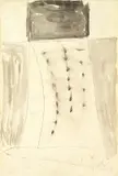Composizione by Lucio Fontana, 1957, gouache on paper, offered Dec 2012