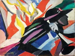 Bersagliere alla breccia by Salvatore Scarpitta, 1951, oil on canvas, offered Dec 2012