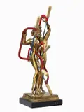 Arman, Autodistruction, 1996, scultura in bronze