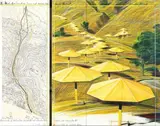 The Umbrellas (Project for Japan and Western Usa) by Christo, 1986, mixed media and collage on panel, offered Dec 2012