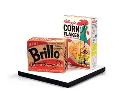 «Brillo» e «Corn Flakes» by Andy Warhol, Due scatole di cartone, offered Dec 2012