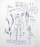 Anatomy II by Jean-Michel Basquiat, 1982, pastel a cera on Mylar, offered Dec 2012