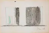 Senza titolo by Lucio Fontana, 1958, watercolour on paper, offered Dec 2012