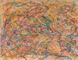 Senza titolo by Tancredi Parmeggiani, 1959, tempera on paper applicata on canvas, offered Dec 2012