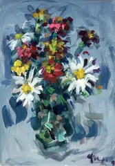 Fiori by Enzo Pregno, oil on canvas, offered Oct 2012