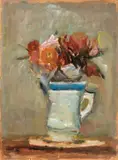 Vaso di fiori by Mario Marcucci, 1964, oil on paper applicata on canvas, offered Oct 2012