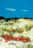 Paesaggio by Sergio Scatizzi, oil on paper, offered Oct 2012