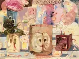 Piccolo orto sperimentale by Antonio Possenti, mixed media on cardboard, offered Oct 2012