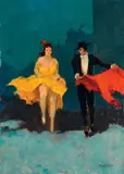 Ballerini spagnoli by Renato Natali, 1938, oil on compensato, offered Oct 2012