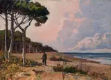 Cacciatore a San Rossore by Cafiero Filippelli, oil on panel, offered Oct 2012