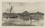 Palude in Tombolo (già Campagna romana) by Giovanni Fattori, etching on zinco, offered Oct 2012