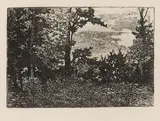 Paesaggio toscano by Giovanni Fattori, etching on zinco, offered Oct 2012