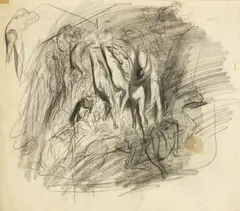 Gustave Doré, Studio per «Le anime dannate», charcoal on paper