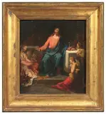 Tommaso Gazzarini, Gesù che benedice il pane ed il vino, oil on panel