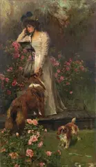 Arthur Wardle, The time of the roses, oil on canvas