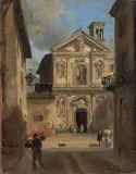 Angelo Inganni, Santo Stefano in Borgogna, 1878, oil on canvas